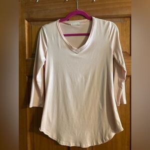 Pale pink stretchy top, size small